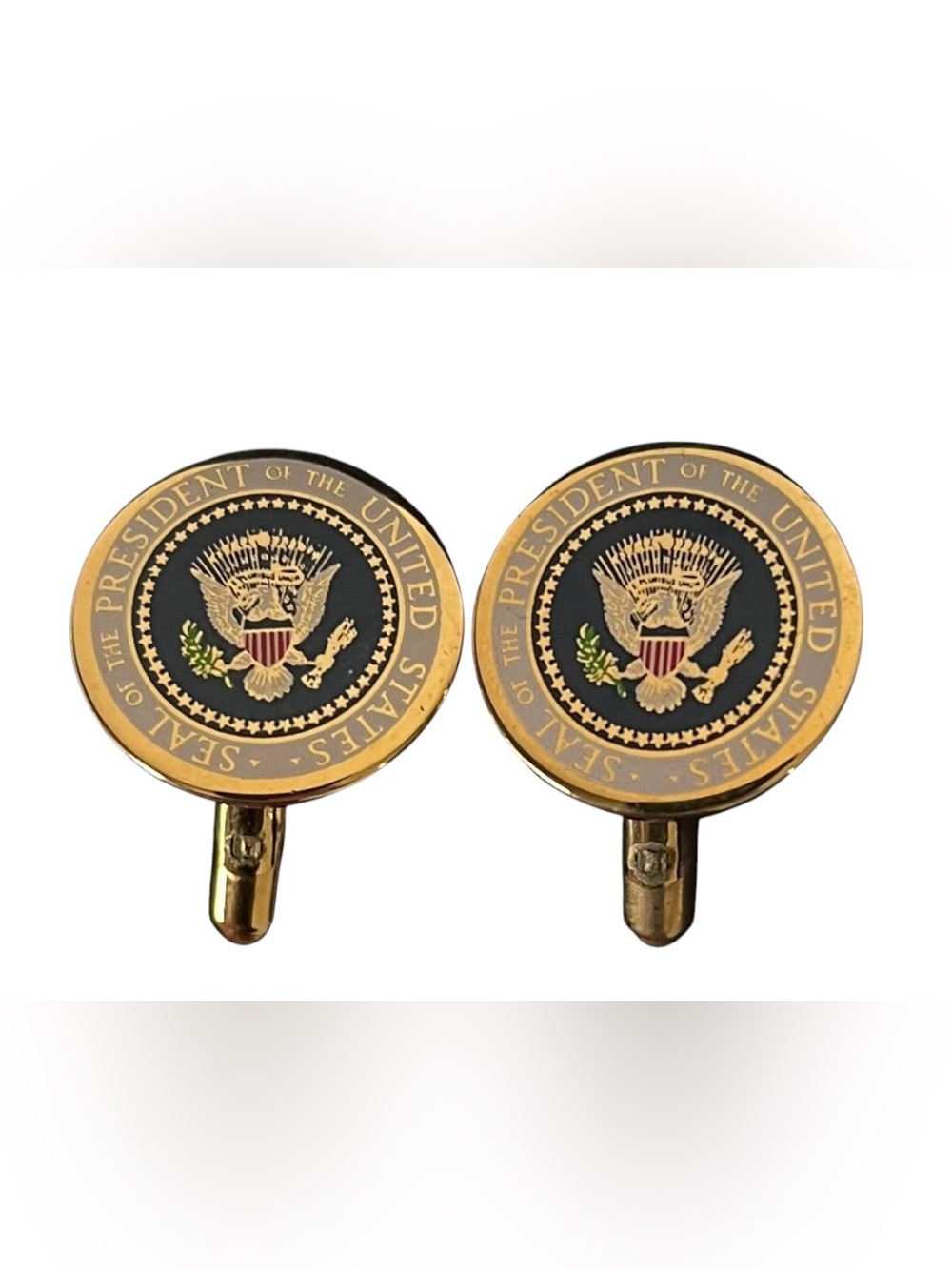 Presidential Seal Gold Tone Cufflinks